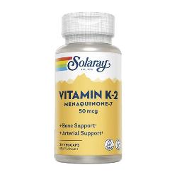 SOLARAY-VITAMINA K2 (MENAQUINONE7) 50 Mcg. 30 Caps.