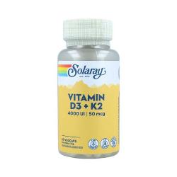 SOLARAY-VITAMINA D3+K2 (MK7) 60 Caps.