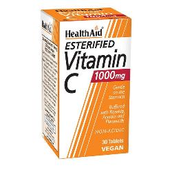 HEALTH AID - ESTERIFIED VITAMINA C 1000 Mg. 30 Comp.
