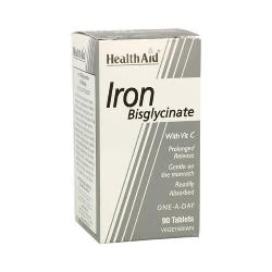 HEALTH AID - HIERRO BISGLICINATO (IRON) 30 Mg. 90 Comp.