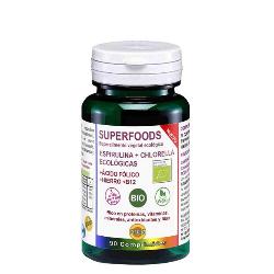 SUPERFOODS - ESPIRULINA + CHLORELLA BIO 500 mg. 90 comp.