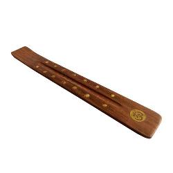 PORTA INCIENSO MADERA LABRADA OM