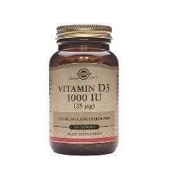 SOLGAR-VITAMINA D3 1000 UI (25 Mcg.) (AC. HIGADO PESCADO Y COLECALCIFEROL) 100 Caps.