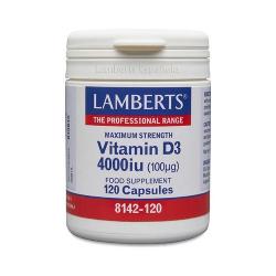 LAMBERT - VITAMINA D3 4000 UI 120 Caps.