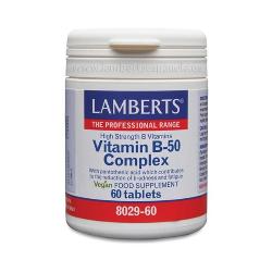 LAMBERT - VITAMINA B-50 COMPLEX 60 TABS.