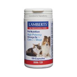 LAMBERT - MASCOTAS-OMEGA 3 ALTA POTENCIA (PERROS Y GATOS) 120 Caps.