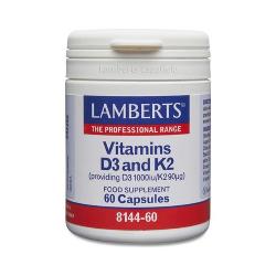 LAMBERT - VITAMINA D3 1000 UI Y K2 90 Mcg. 60 Comp.