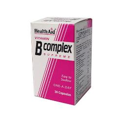 HEALTH AID - COMPLEJO B (VITAMIN B COMPLEX) 30 Caps.