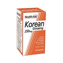 HEALTH AID - GINSENG COREANO (PANAX GINSENG) 250 MG. 50 Caps.