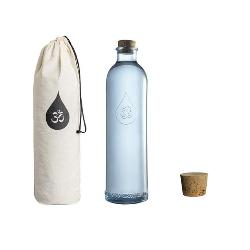 OM WATER GRATITUDE BOTELLA DE VIDRIO RECICLADO 1,2 L TAPON CORCHO