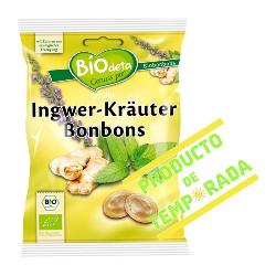 BIODETA-CARAMELOS RELLENOS JENGIBRE HIERBAS 75 Gr.