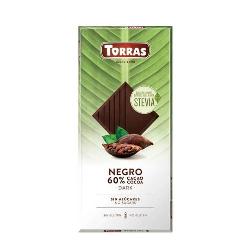 TORRAS-ESTEVIA CHOCOLATE NEGRO 60% CACAO S/G 100 Grs.