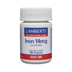 LAMBERT - HIERRO CITRATO 14 Mg. 100 Tab.