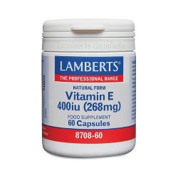 LAMBERT - VITAMINA E NATURAL 400U.I. 60 Caps.