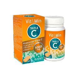 ELADIET - VIT&MIN VITAMINA TRIPLE C (LIPOSOMADA-RECUBIERTA-NATURAL) 1000 Mg. 40 Comp.