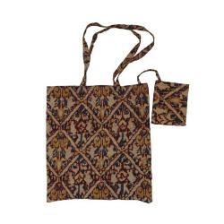 ALTERNATIVA-BOLSA ALGODON KALAMKARI NILO 40x40 Cm. INDIA