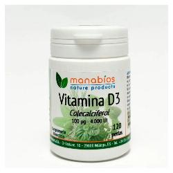 MANABIOS - VITAMINA D3 120 Perlas 4.000UI