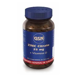 ***GSN-ZINC CITRATO 25 Mg. 80 Comp.