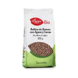 BOLITAS DE QUINOA CON AGAVE Y CACAO BIO 300 Grs.