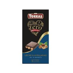 TORRAS-ZERO CHOCOLATE LECHE AVELLANA ENTERA S/G 150 Grs.