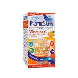 PROTECSAPIN VITAMINA C 500 Mg.+D3+SE+ZN 60 Caps.