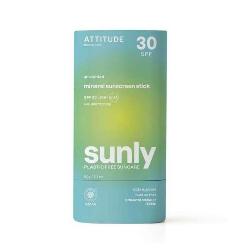 ATTITUDE-SOLAR PLASTIC FREE FACE STICK SPF 30 (SIN FRAGANCIA) 20 Grs. - BIO