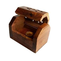 INCENSARIO MADERA MINI CAJA BAUL CONOS 306