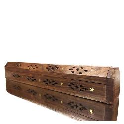 INCENSARIO MADERA CAJA BAUL PEQUEÑO STICK ESTRELLAS 403