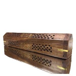 INCENSARIO MADERA CAJA BAUL STICK-CONO FLORAL 402