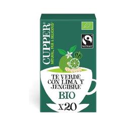 CUPPER-INFUSION TE VERDE LIMA Y JENGIBRE 20 BOLSAS BIO