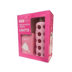 IRISCUP PACK (COPA MENSTRUAL+BOTELLA) - GRANDE TRANSPARENTE