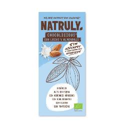 NATRULY - TABLETA CHOCO 52% LECHE ALMENDRA BIO 85 Gr.