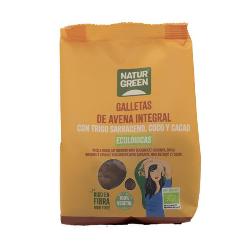 GALLETAS AVENA INTEGRAL SARRACENO, COCO Y CACAO BIO 140 Grs.
