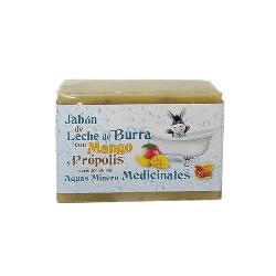 FLOR DEL EDEN-JABON ARTESANO LECHE DE BURRA, MANGO Y PROPOLIS 100 Grs.