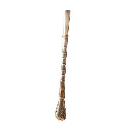 BOMBILLA PARA MATE ACERO INOX. CON ANILLO DORADO EL PAISITO