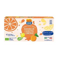 ISOLA-ZUMO NARANJA, ZANAHORIA Y LIMÓN BIO PACK 3X200 ML