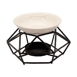  QUEMADOR METAL CERAMICA BLANCA 12X12X8 Cms.
