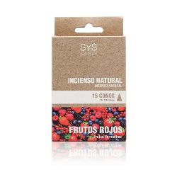  INCIENSO NATURAL 15 CONOS FRUTOS ROJO