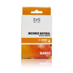  INCIENSO NATURAL 15 CONOS MANGO