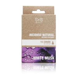 INCIENSO NATURAL 15 CONOS WHITE MUSK