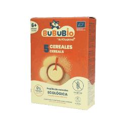 ALTERNATIVA-BUBUBIO PAPILLA 5 CEREALES BIO S/G 200 Grs. 6 MESES+