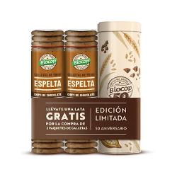 GALLETA TRIGO ESPELTA CHIPS CHOCO 2X250 GRS+LATA ANIVERSARIO 