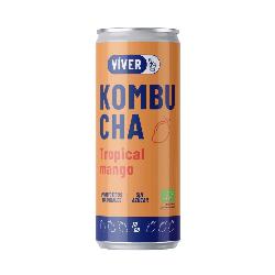 VIVER-KOMBUCHA TROPICAL MANGO LATA 250 ML - BIO