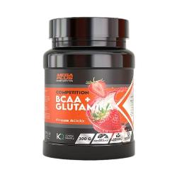 MEGAPLUS BCAA + GLUTAMINA COMPETITTION 300 Grs. SABOR FRESA