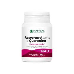 RESVERATROL 500 MG CON QUERCETINA, VID ROJA, , NAD Y VIT C 60 Caps.