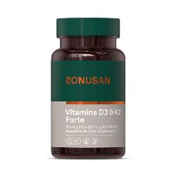 BONUSAN- VITAMINA D3 & K2 FORTE 120 PERLAS