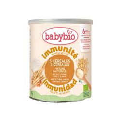 BABYBIO-PAPILLA 5 CEREALES (INMUNIDAD)  220 Grs.