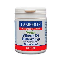 LAMBERT - VITAMINA D3 VEGANA 1000 UI  25 Mcg 90 Caps.