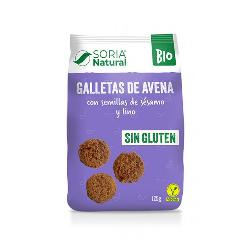 GALLETAS AVENA CON SEMILLAS DE SESAMO Y LINO BIO S/G 125 Grs.