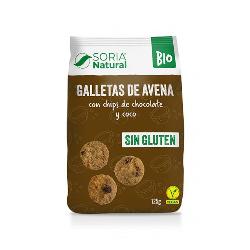 GALLETAS AVENA CON CHIPS CHOCOLATE Y COCO  BIO S/G 125 Grs.